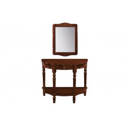 consola cu oglinda din lemn si mdf , cu sertar , model clasic , idela pentru hol sau living.