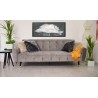 Canapea Glamour Extensibila Catifea Light Grey AF 2497-07